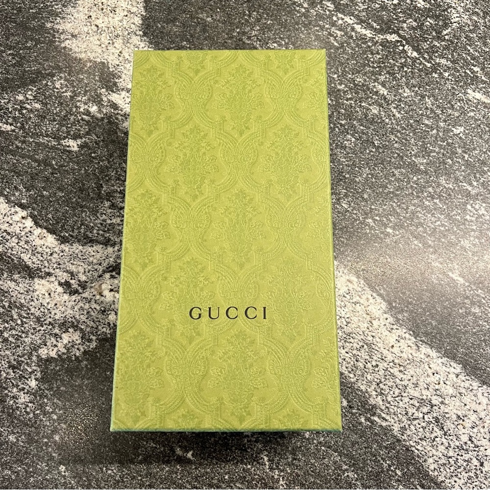 Gucci Lime Green Embossed Box - empty